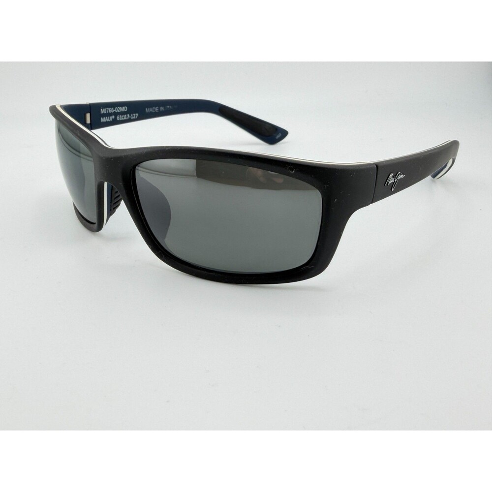 Maui Jim Kanaio Coast MJ766-02MD Polarized Sunglasses Black 61-17-127 Italy